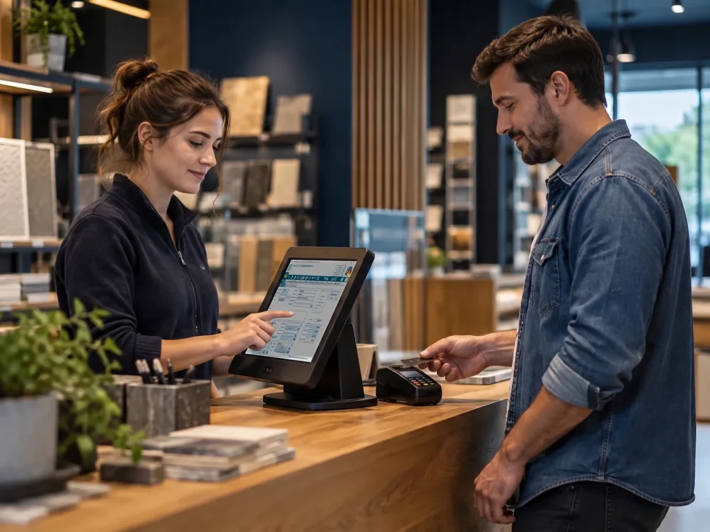 Encaissement au comptoir sur un poste équipé de Codial